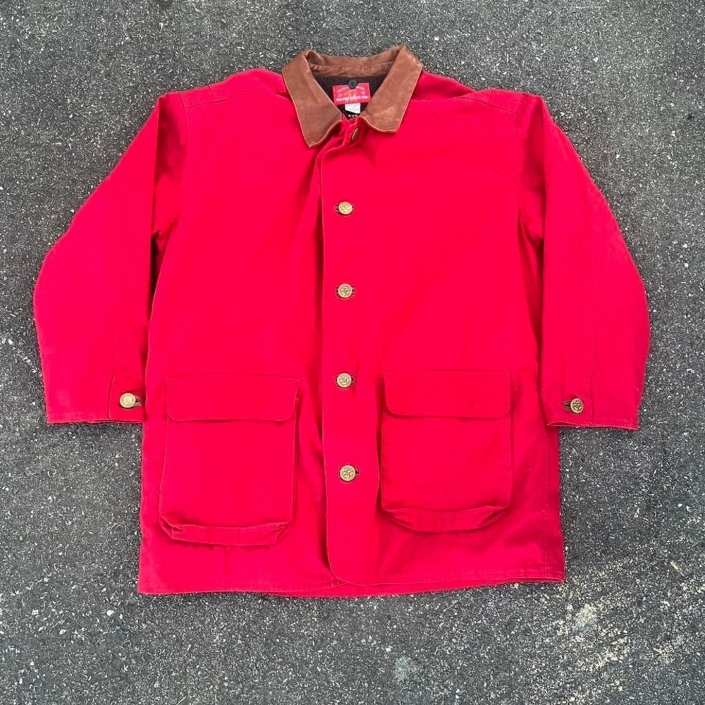 1990s Marlboro Adventure Red Denim Jacket size L